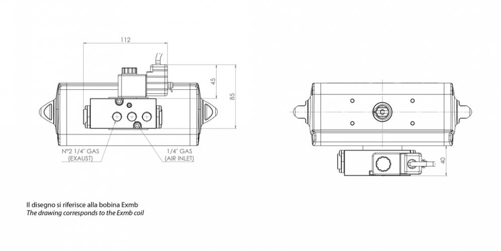 Électrovanne 3/2 - 5/2 NAMUR monostable avec bobine ATEX