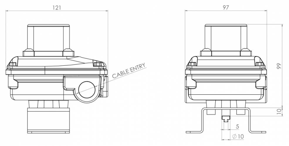 KS3L ATEX en aluminium avec indicateur visuel