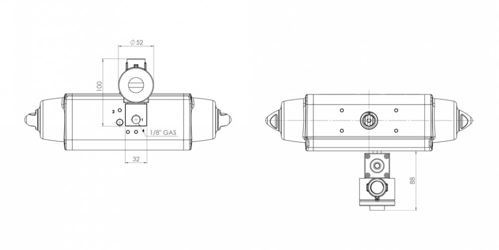 Électrovanne 3/2 NF de 1/8” avec bobine ATEX II2GD Exd IIC T4-T6