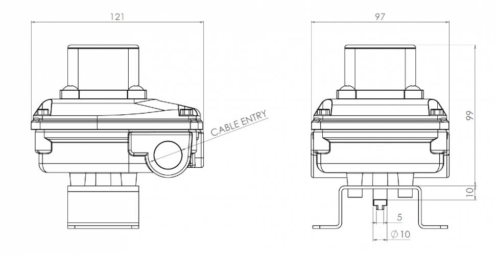 KS1L en aluminium avec indicateur visuel